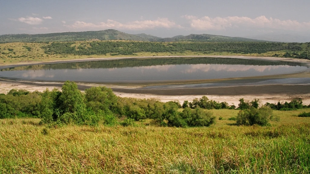 Crater lake in Queen Elizabeth National Park
