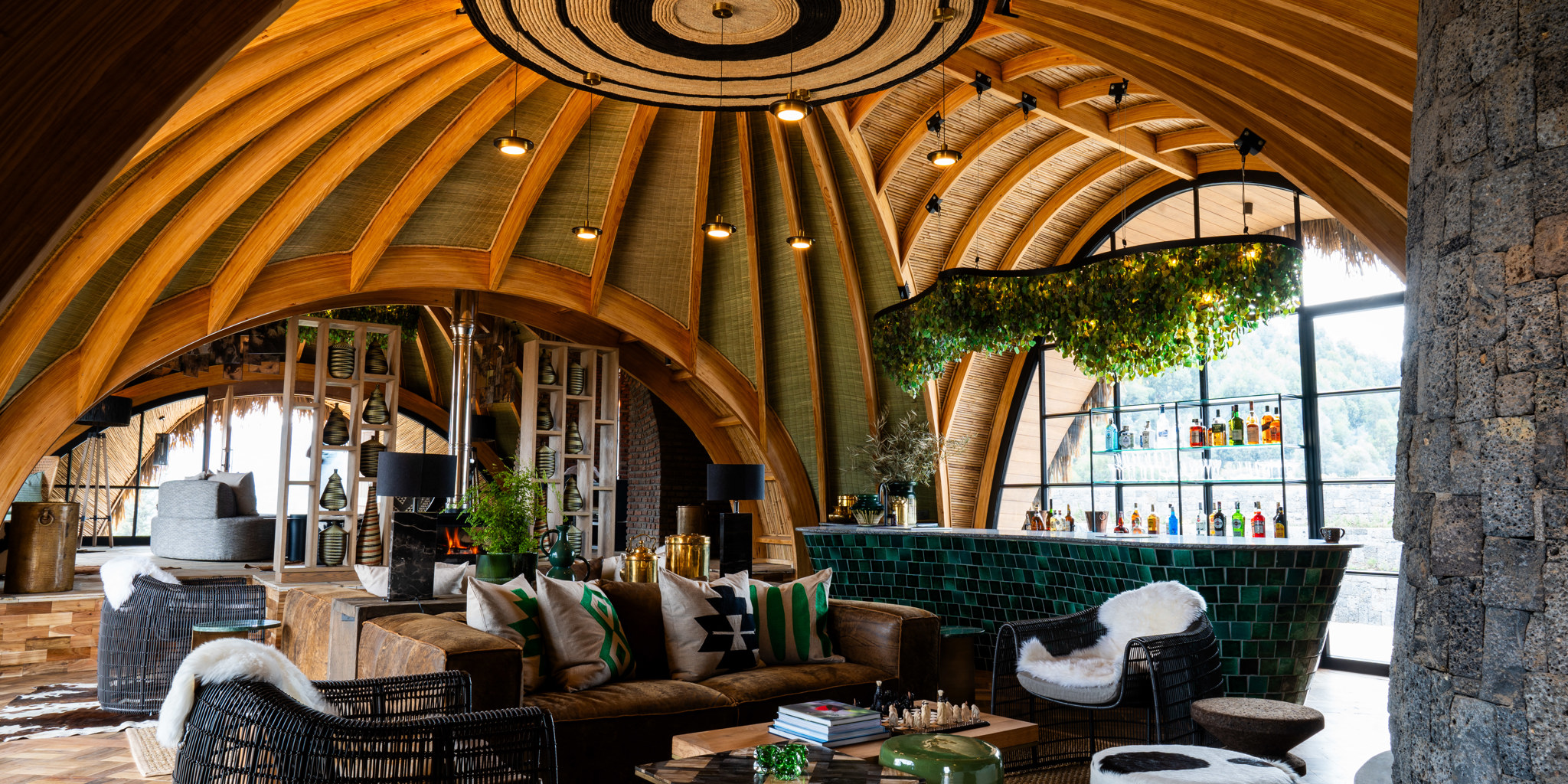 Wilderness Bisate Lodge Lounge, Rwanda